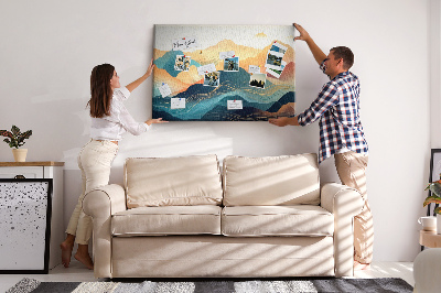 Painel em cortiça Paisagem montanhosa