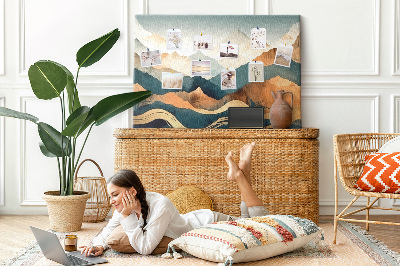 Quadro de aviso de cortiça Paisagem montanhosa