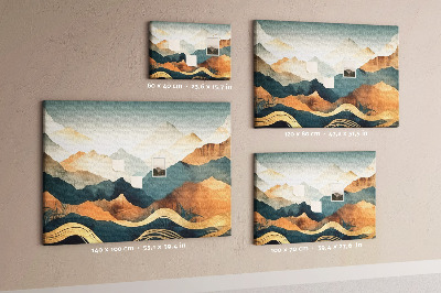 Quadro de aviso de cortiça Paisagem montanhosa