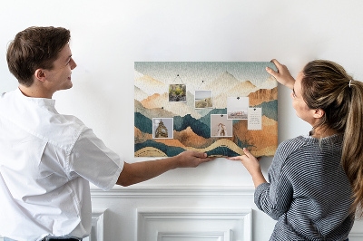 Quadro de aviso de cortiça Paisagem montanhosa