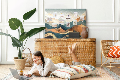 Quadro de aviso de cortiça Paisagem montanhosa