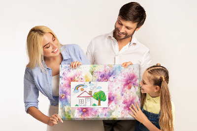 Quadro de aviso de cortiça Flores pintadas