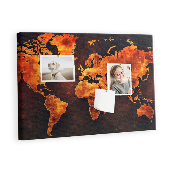 Quadro em cortiça Mapa mundial