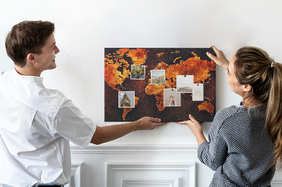Quadro em cortiça Mapa mundial