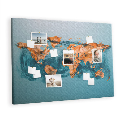 Quadro em cortiça Abstração de mapa