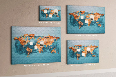 Quadro em cortiça Abstração de mapa