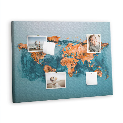 Quadro em cortiça Abstração de mapa