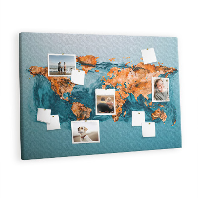 Quadro em cortiça Abstração de mapa