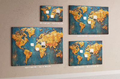Painel em cortiça Mapa decorativo