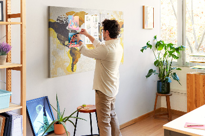 Quadro de aviso de cortiça O mundo da abstração