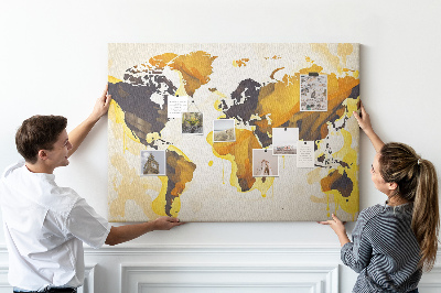 Quadro de aviso de cortiça O mundo da abstração