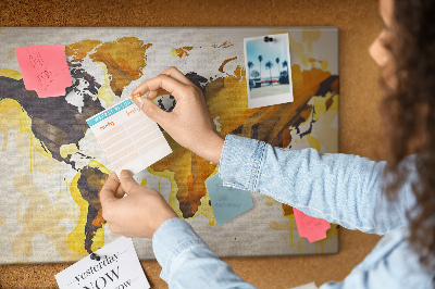 Quadro de aviso de cortiça O mundo da abstração