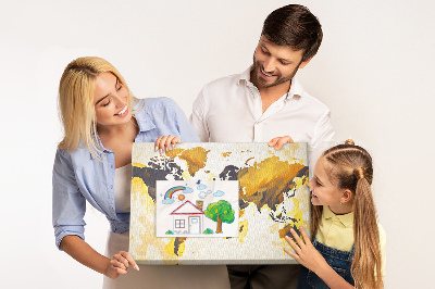 Quadro de aviso de cortiça O mundo da abstração