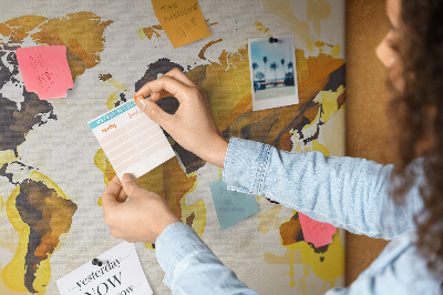 Quadro de aviso de cortiça O mundo da abstração