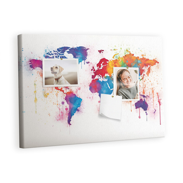 Quadro em cortiça Mapa mundial