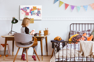 Quadro em cortiça Mapa mundial