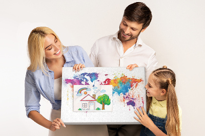 Quadro em cortiça Mapa mundial