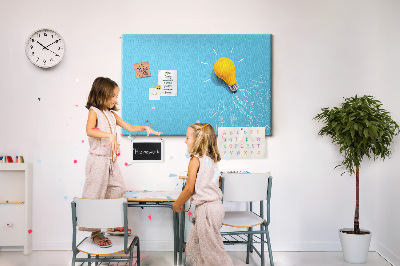 Painel em cortiça Desenho de lâmpada