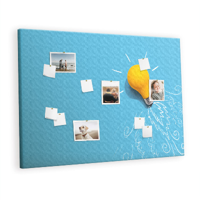 Painel em cortiça Desenho de lâmpada