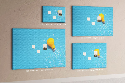 Painel em cortiça Desenho de lâmpada