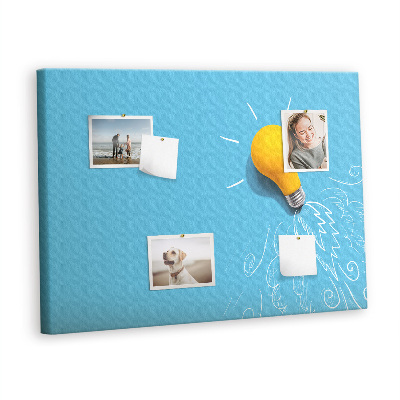 Painel em cortiça Desenho de lâmpada