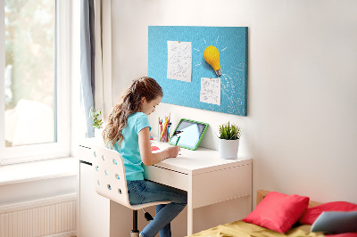 Painel em cortiça Desenho de lâmpada