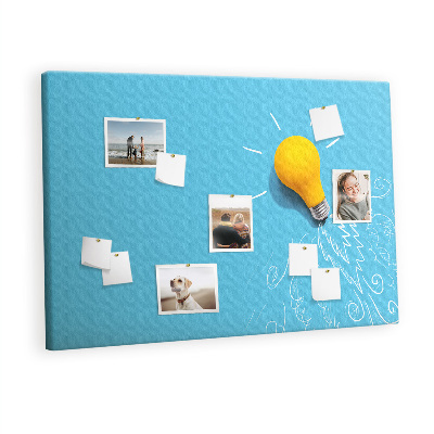 Painel em cortiça Desenho de lâmpada