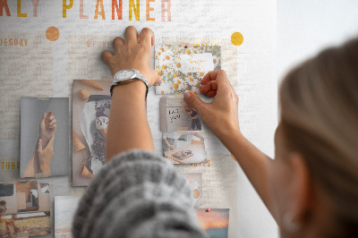 Quadro de aviso de cortiça Planejador semanal