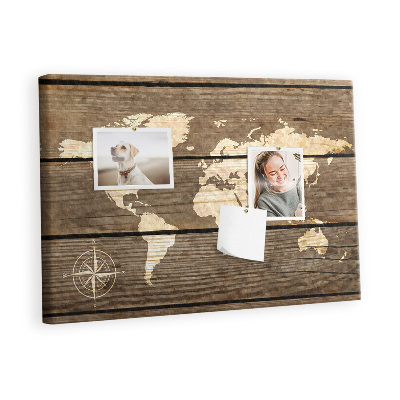 Painel em cortiça Mapa em placas