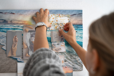 Painel em cortiça areia do mar da praia