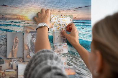 Painel em cortiça areia do mar da praia