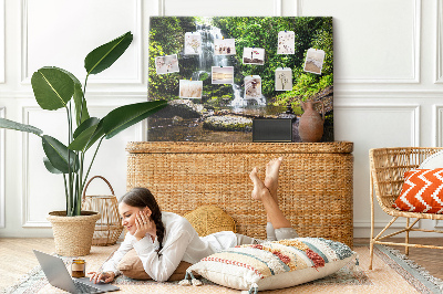 Painel em cortiça Cachoeira da floresta