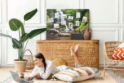 Painel em cortiça Cachoeira da floresta