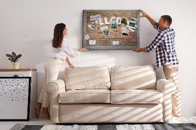 Quadro de aviso de cortiça Quadro de boas-vindas