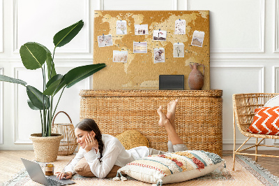 Painel em cortiça Mapa mundial