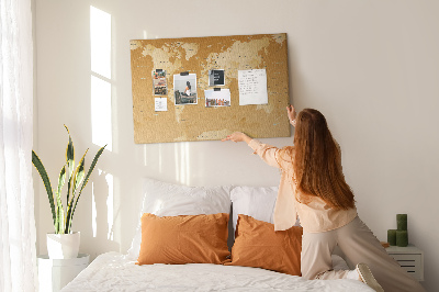 Painel em cortiça Mapa mundial