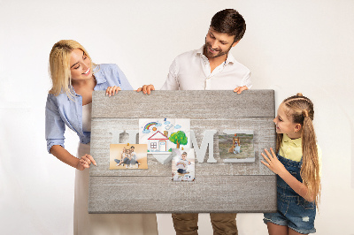 Quadro de aviso de cortiça A inscrição