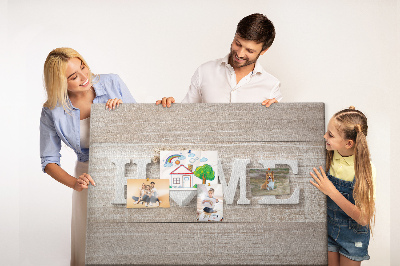 Quadro de aviso de cortiça A inscrição