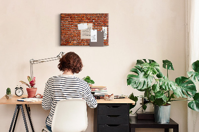 Quadro em cortiça Parede de tijolos antigos