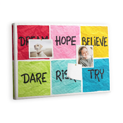 Painel em cortiça Quadro motivacional