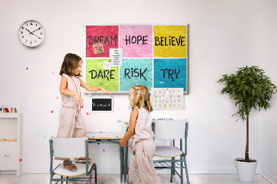 Painel em cortiça Quadro motivacional