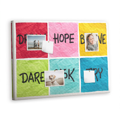 Painel em cortiça Quadro motivacional
