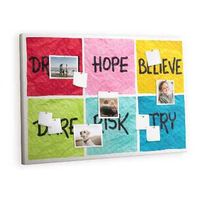 Painel em cortiça Quadro motivacional