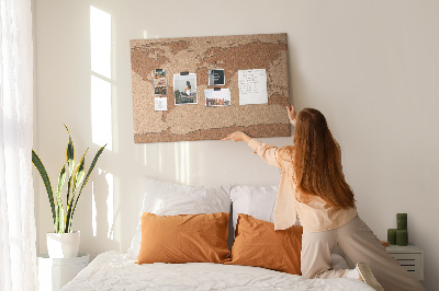 Painel em cortiça Mapa mundial de Cork