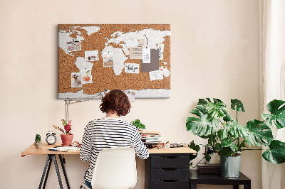 Quadro de aviso de cortiça Mundo da cortiça