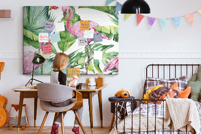 Painel em cortiça Flamingos da natureza