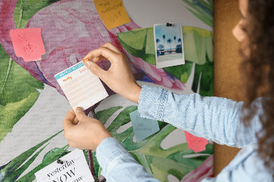 Painel em cortiça Flamingos da natureza
