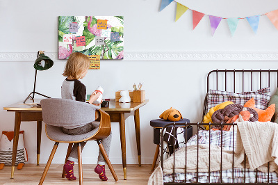 Painel em cortiça Flamingos da natureza
