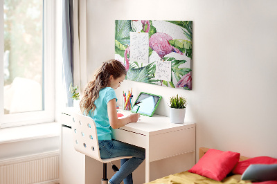 Painel em cortiça Flamingos da natureza
