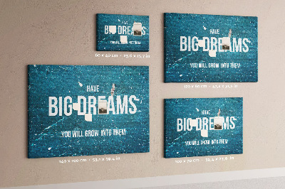 Quadro de aviso de cortiça Texto motivacional